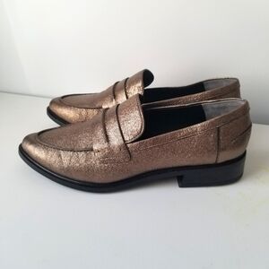 Franco Sarto metallic loafers size 9